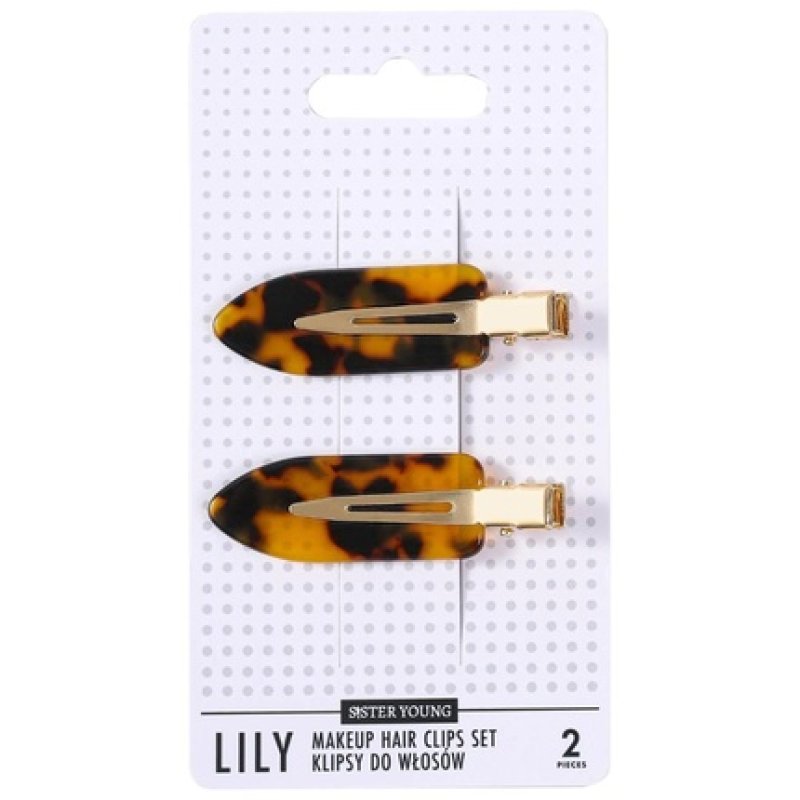 Lily Hair Clips For Makeup Deep Leopard Print 2 Pieces