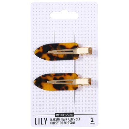 Lily Hair Clips For Makeup Deep Leopard Print 2 Pieces