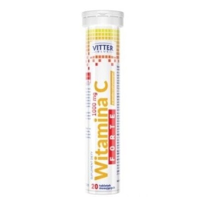 Vitamin C Forte 1000mg Vitter Blue Effervescent Tablets