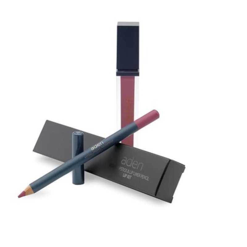 Aden 2 In 1 Matte Liquid Lipstick & Lip Liner Set 7ml