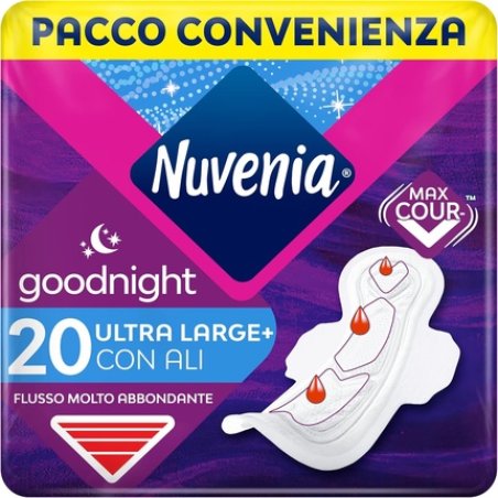 Nuvenia Ultra Night Pads with Wings 20 Pieces 220g - Pack of 20