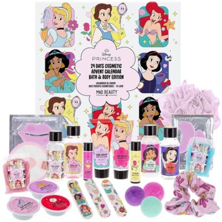 Mad Beauty Disney Princess Advent Calendar with 24 Makeup & Cosmetics