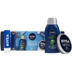 Nivea Men Daily Trio Cracker 3pc Gift Set Shower Gel Creme Lip Balm