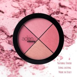 Aden 4 Blusher Palette Makeup 22g Natural Durable Quality Light Coverage