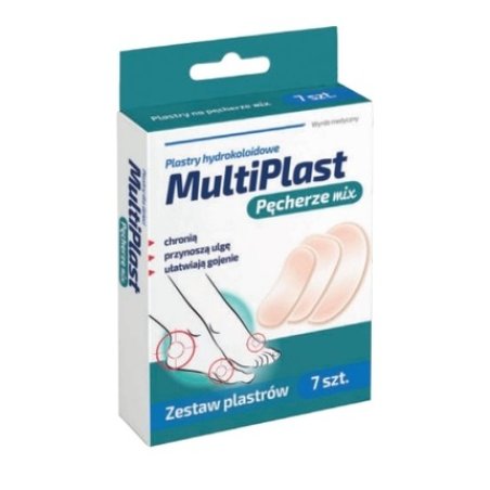 Multiplast Blisters Hydrocolloid Plasters Mix 7 Pieces