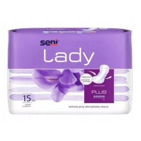 Seni Lady Plus Ultraabsorbent Incontinence Pads 15 Count