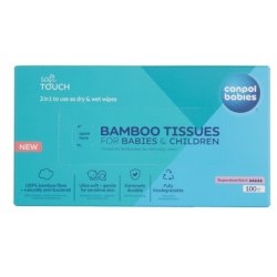 Canpol Babies Bamboo Dry Wipes For Infants 100 Pieces