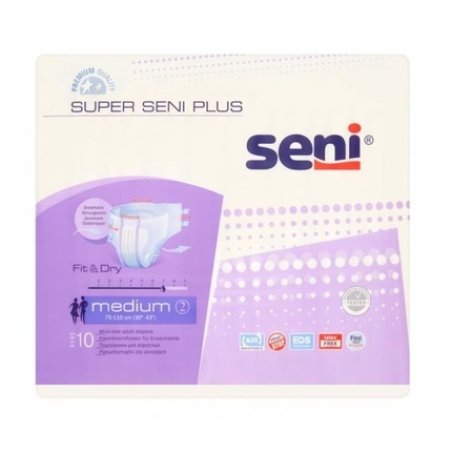 Seni Super Plus Adult Diapers Size M 10 Pack