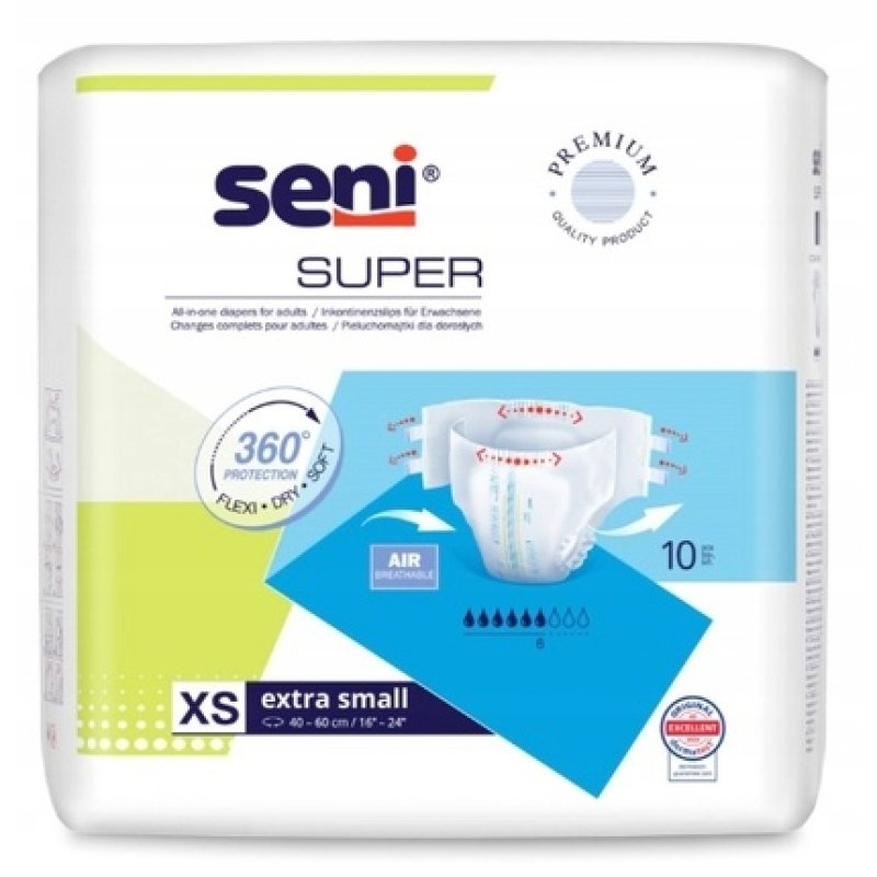 Seni Super Adult Diapers Extra Small Pack Of 10