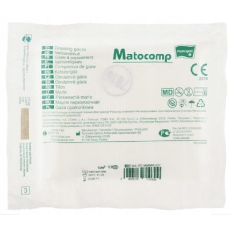 Matocomp Gaza Sterile Dressing 13thread 1 M2 1 Piece