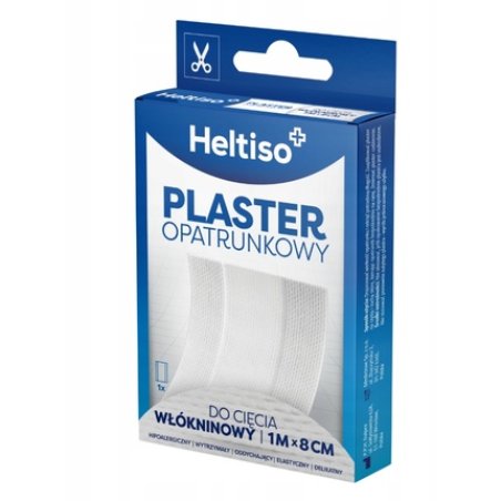 Heltiso Adhesive Nonwoven Dressing Tape Customizable Size 1m X 8cm 1 Pack
