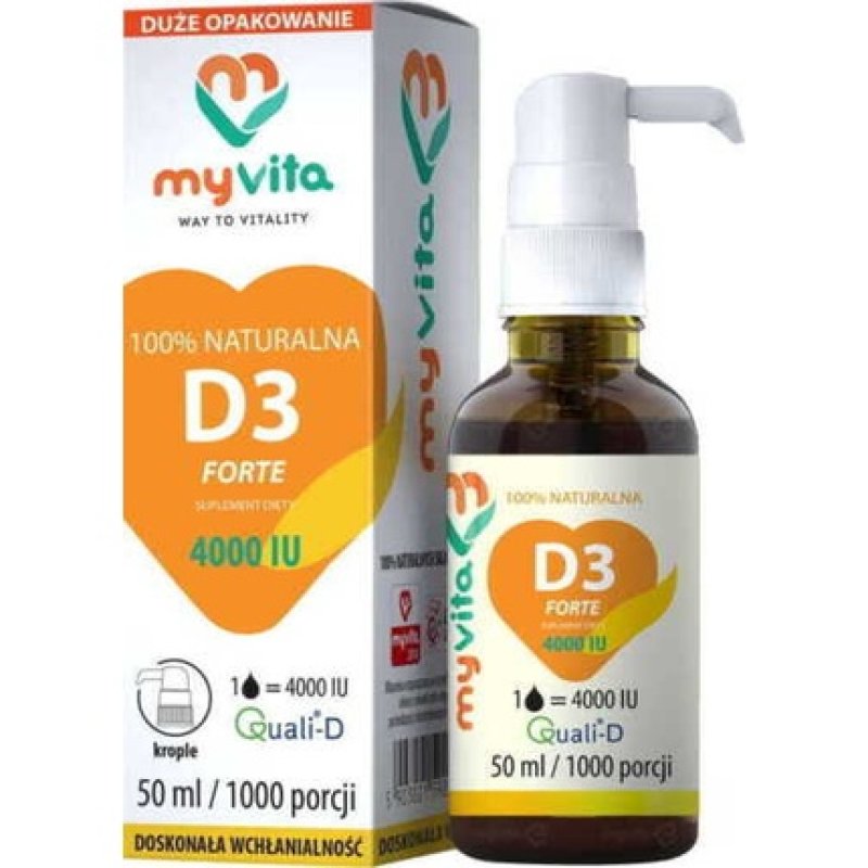 Myvita Vitamin D3 D-3 Forte Liquid 4000 IU 50ml
