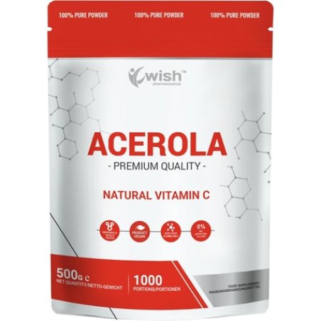 Wish Pharmaceuticals Acerola Natural Vitamin C Antioxidant 500g