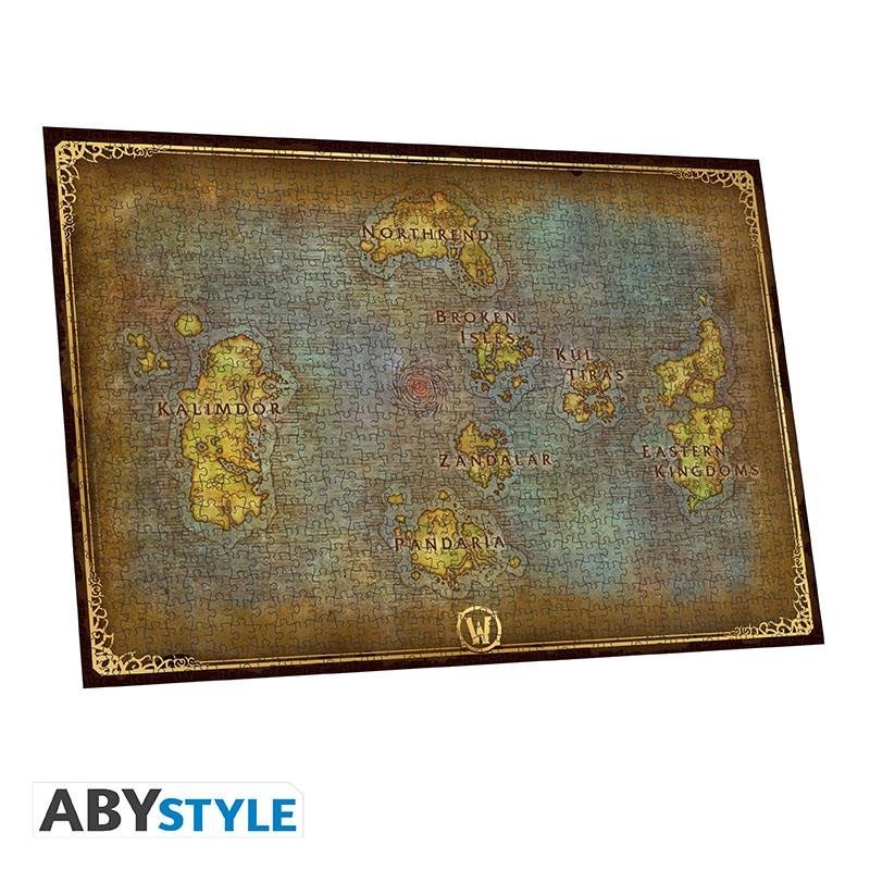 WORLD OF WARCRAFT - Puzzle 1000 pièces - Carte d'Azeroth
