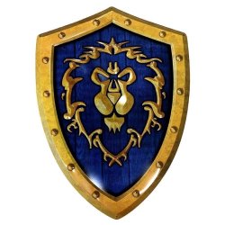 WORLD OF WARCRAFT - Bouclier Alliance - Plaque métal '25x35cm'
