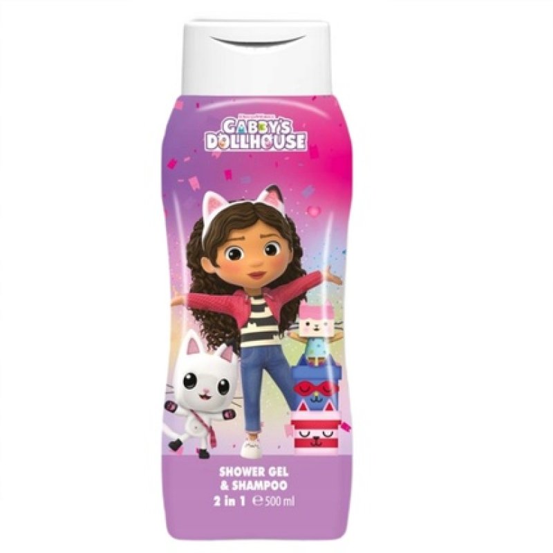 Air Val Gabby's Dollhouse Shower Gel And Shampoo For Children 2 In 1 500ml