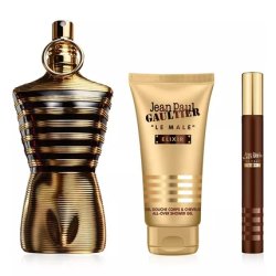 Jean Paul Gaultier Le Male Elixir Eau De Parfum 125ml Eau De Parfum 10ml Shower Gel 75ml