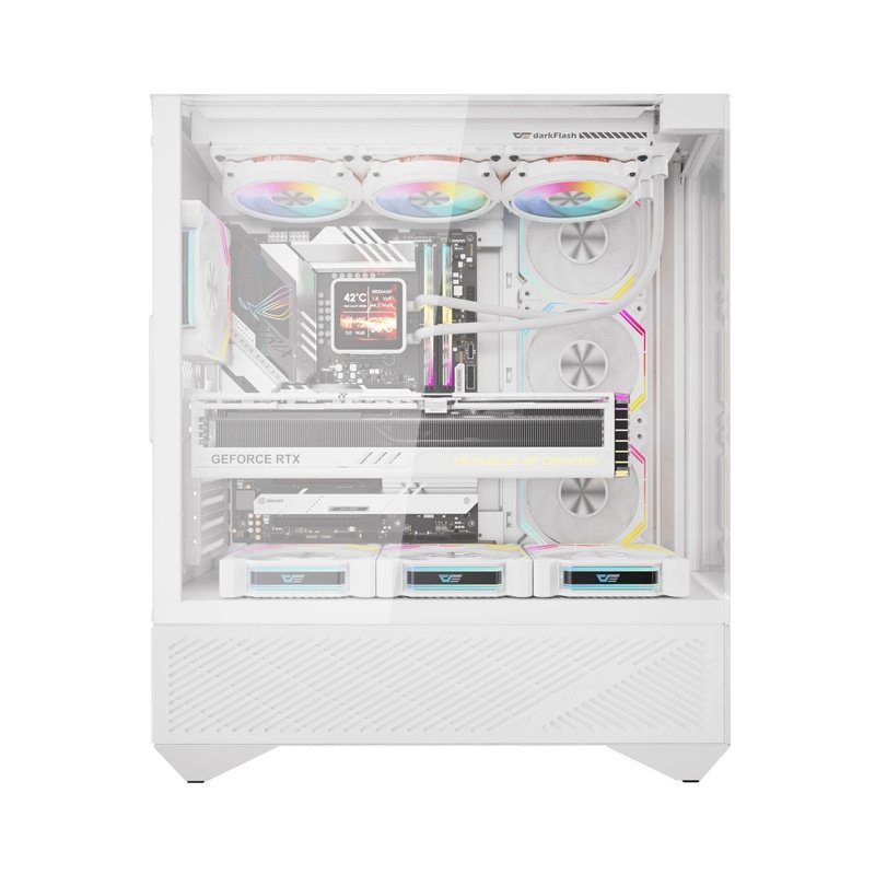 Darkflash DY460 computer case (White) 4 ARGB fans