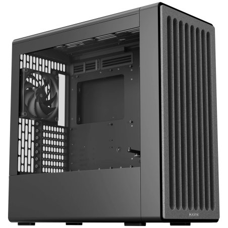 HAVN BF 360 Flow PC-Gehäuse, Midi-Tower, E-ATX, Tempered Glass - schwarz