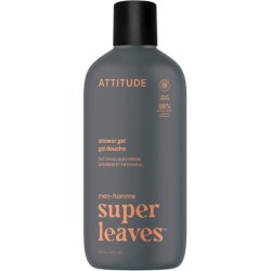 Attitude Shower Gel Body Wash for Men 98% Natural Origin Ingredients - Paraben Free