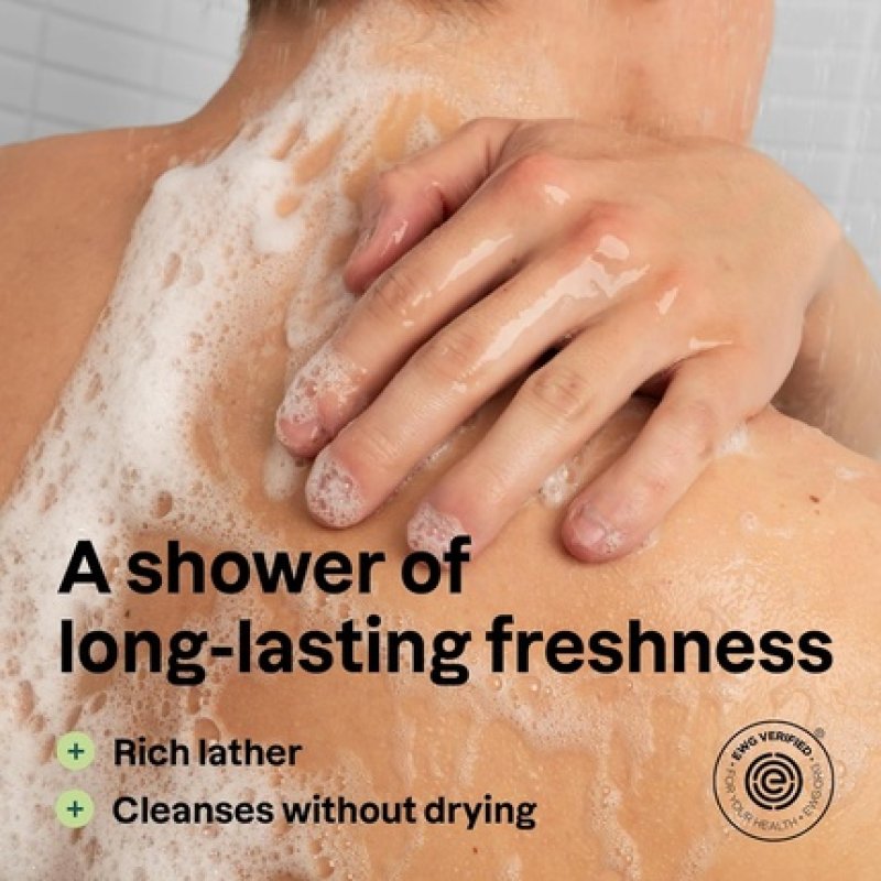 Attitude Shower Gel Body Wash for Men 98% Natural Origin Ingredients - Paraben Free