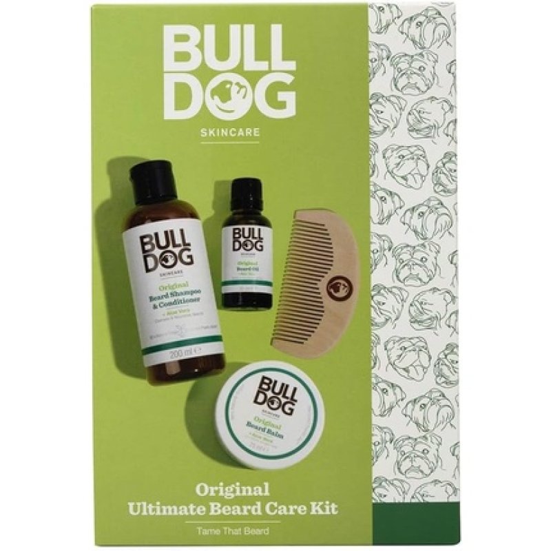 Bulldog Skincare Ultimate Beard Care Gift Set for Men - Beard Shampoo, Conditioner, Balm, Oil, and Comb