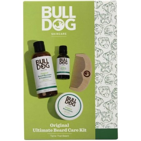 Bulldog Skincare Ultimate Beard Care Gift Set for Men - Beard Shampoo, Conditioner, Balm, Oil, and Comb