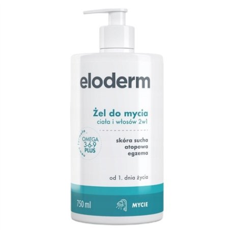 Eloderm Body And Hair Wash Gel 2 In 1 From Day 1 Of Life Omega 369 Plus 750ml