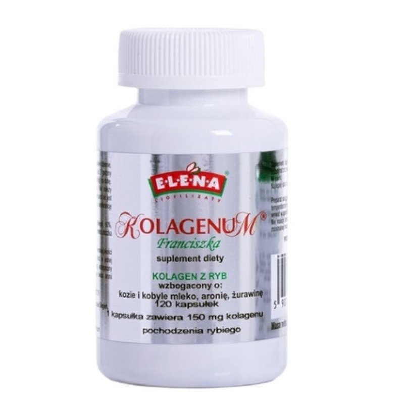 Elena Kolagenum Franciszka Silver Fish Collagen Dietary Supplement 120 Capsules