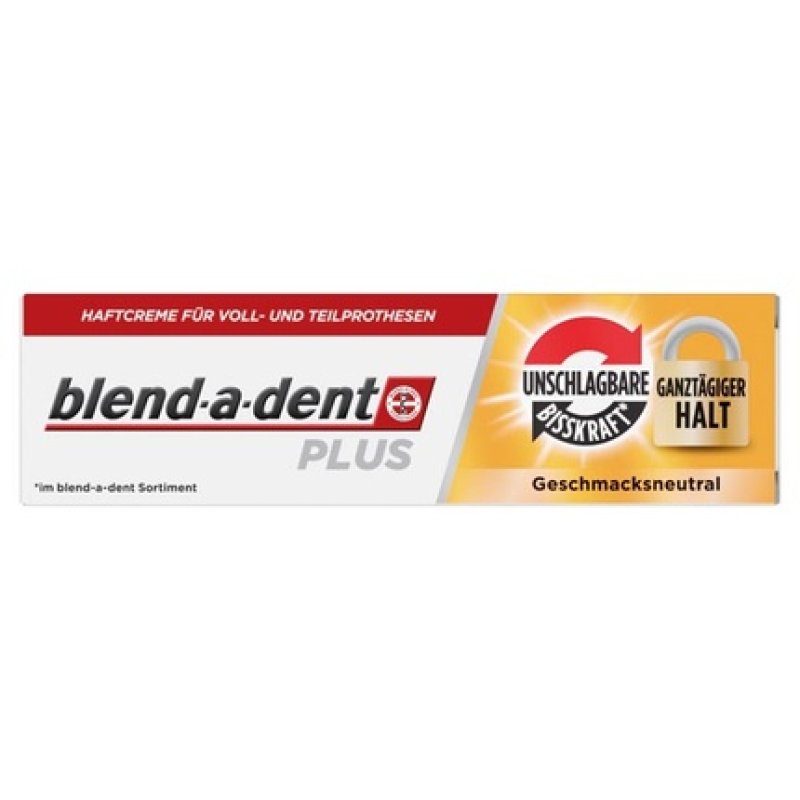 Blendadent Plus Premium Dental Adhesive Cream 40g Unbeatable Hold Fluoridefree