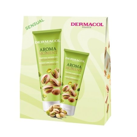 Dermacol Sensual Aroma Moment Hand Cream Sicilian Pistachio 100ml Shower Gel Sicilian Pistachio 250ml