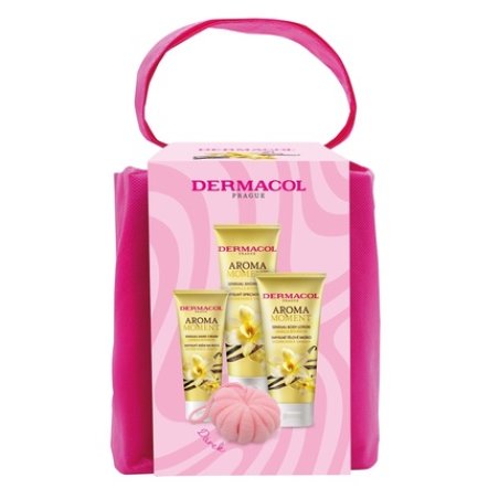 Dermacol Aroma Moment Set Bourbon Vanilla Shower Gel 250 Ml Body Balm 200 Ml Hand Cream 100 Ml Body Scrubber