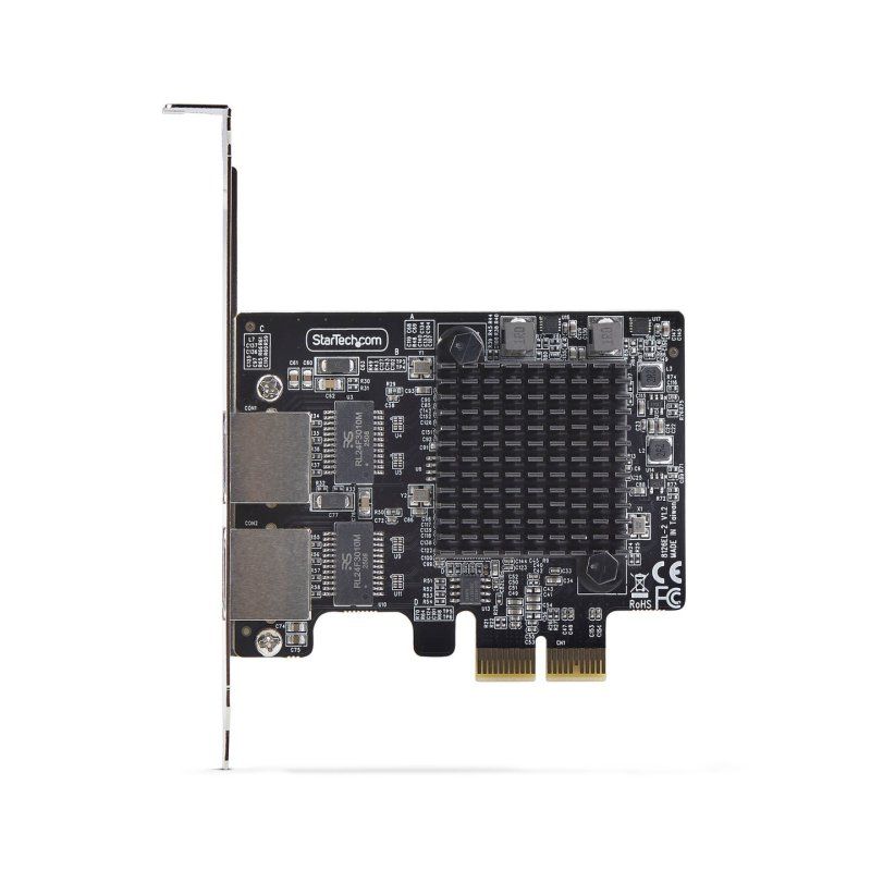 StarTech.com 2-Port 5G Gigabit PCIe Network Adapter Card, 5G/2.5G/1G/100M/10M PCI Express LAN Card, Realtek RTL8126,