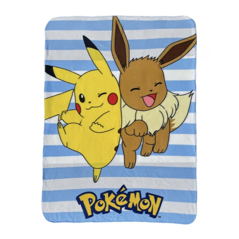 PLAID POLAR PIKACHU ET EVOLI 100x140CM