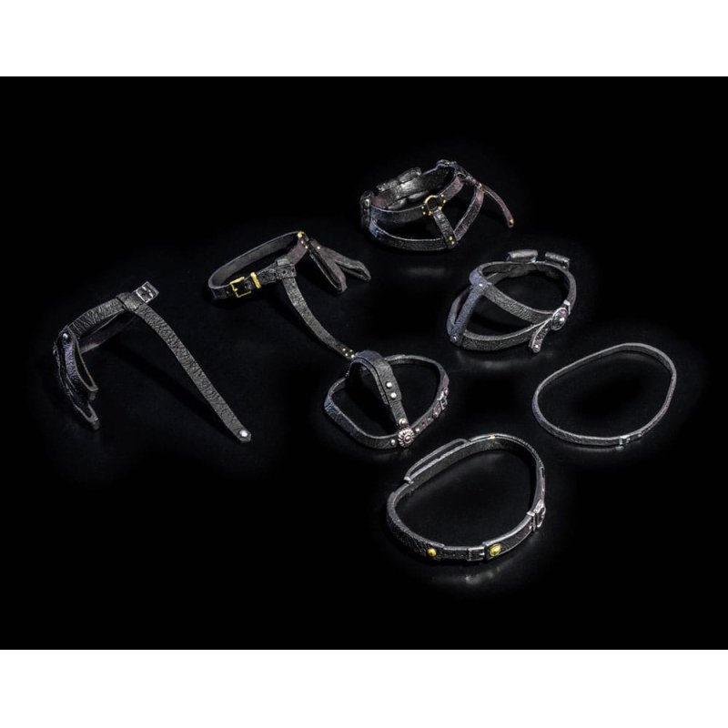 Mythic Legions: All Stars 6 Action Figure Accessorys Belts Pack (Black)