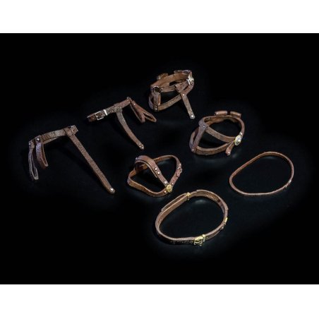 Mythic Legions: All Stars 6 Action Figure Accessorys Belts Pack (Brown)