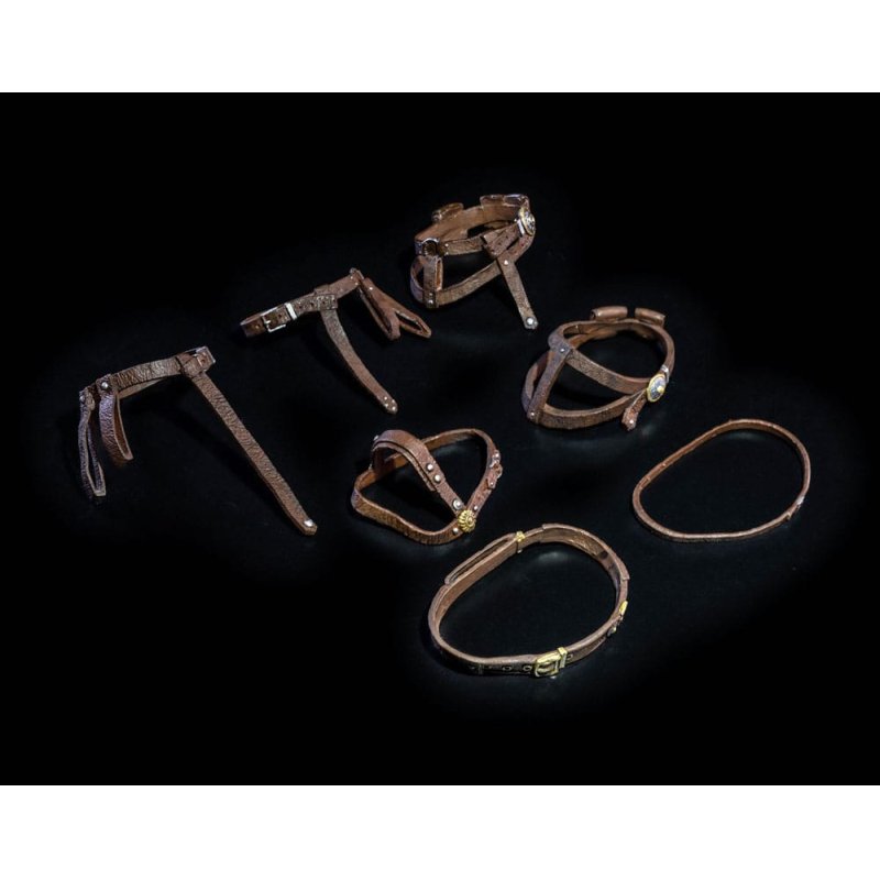 Mythic Legions: All Stars 6 Action Figure Accessorys Belts Pack (Brown)