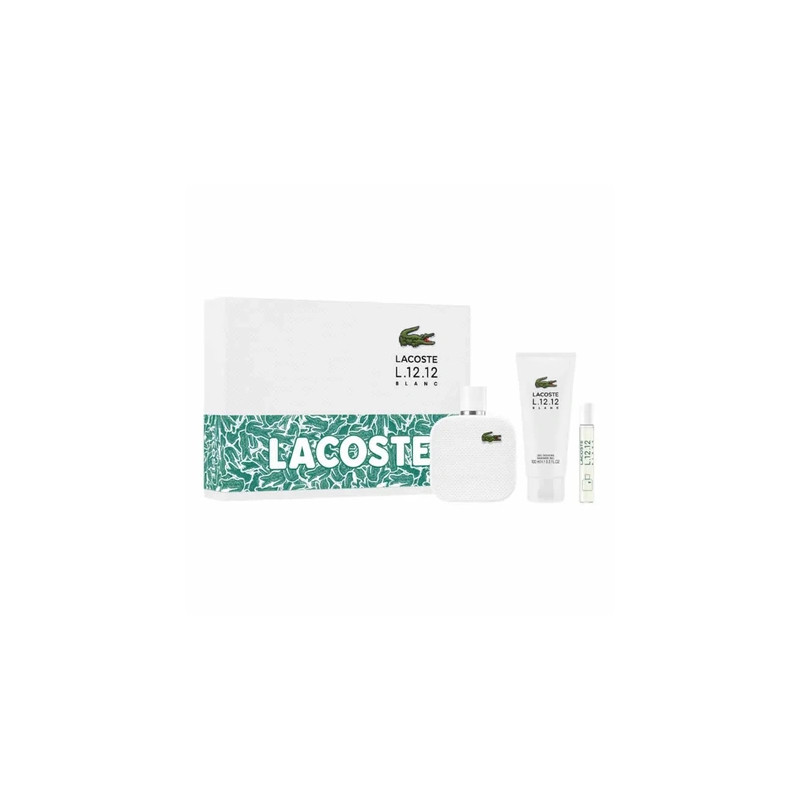 Lacoste Lacoste L 12 12 Blanc Eau De Toilette Spray 100ml Set 3 Pieces