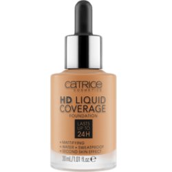 Catrice HD Liquid Coverage Foundation Waterproof Face Makeup with Dropper 30ml No. 065 Bronze Beige