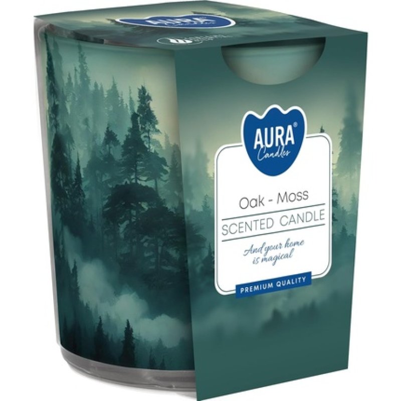 Bispol Scented Candle in Glass 22h Oak