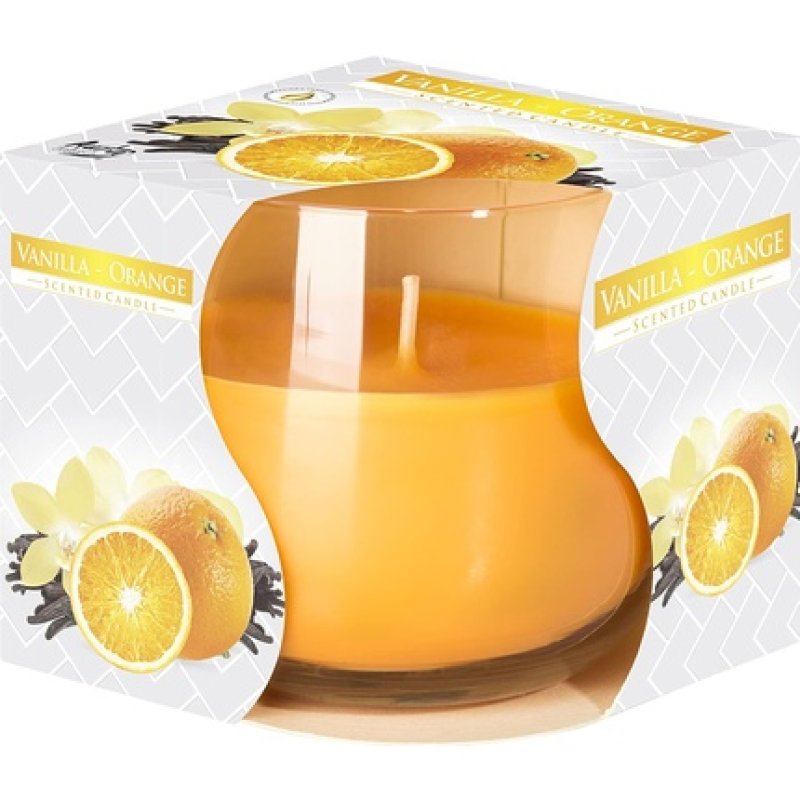 Scented Candles In Glass, Scent:Vanilla - Orange