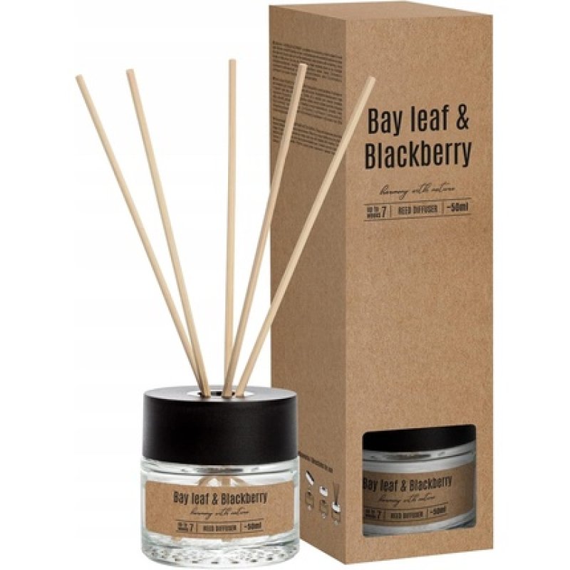 BISPOL Leaf Bay & BlackBerry Aroma Diffuser 50ml - 7 Weeks Delicate Scent of Laurel and Blackberry
