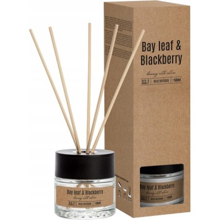 BISPOL Leaf Bay & BlackBerry Aroma Diffuser 50ml - 7 Weeks Delicate Scent of Laurel and Blackberry