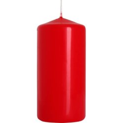 Viscio Trading 174729 Pillar Candle, Wax, Red, 5 X 5 X 10 Cm