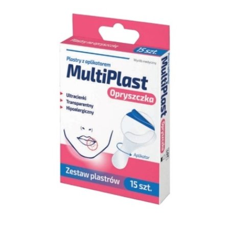 Multiplast Herpes Plasters With Applicator 15 Pieces
