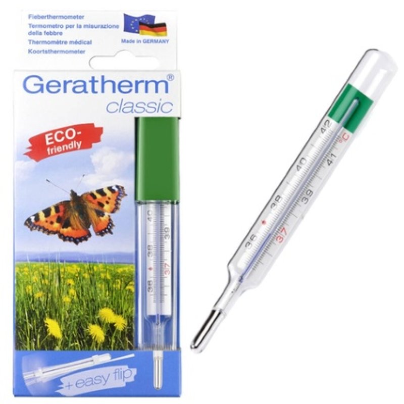 Geratherm Classic Mercuryfree Glass Thermometer Model Gt1000