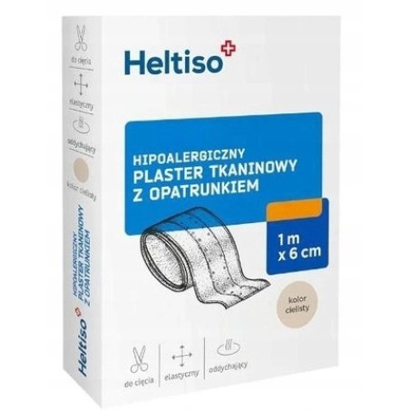 Heltiso Fabric Adhesive Bandage With Dressing 1m X 6cm