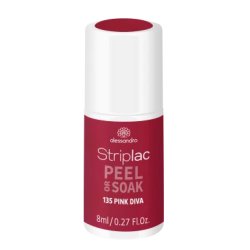 alessandro Striplac Peel or Soak Vegan Pink Diva LED Nail Polish in Dark Pink 8ml