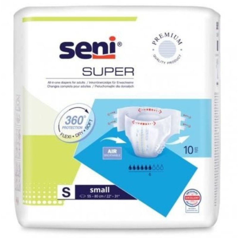 Seni Super Adult Diapers Small Pack Of 10
