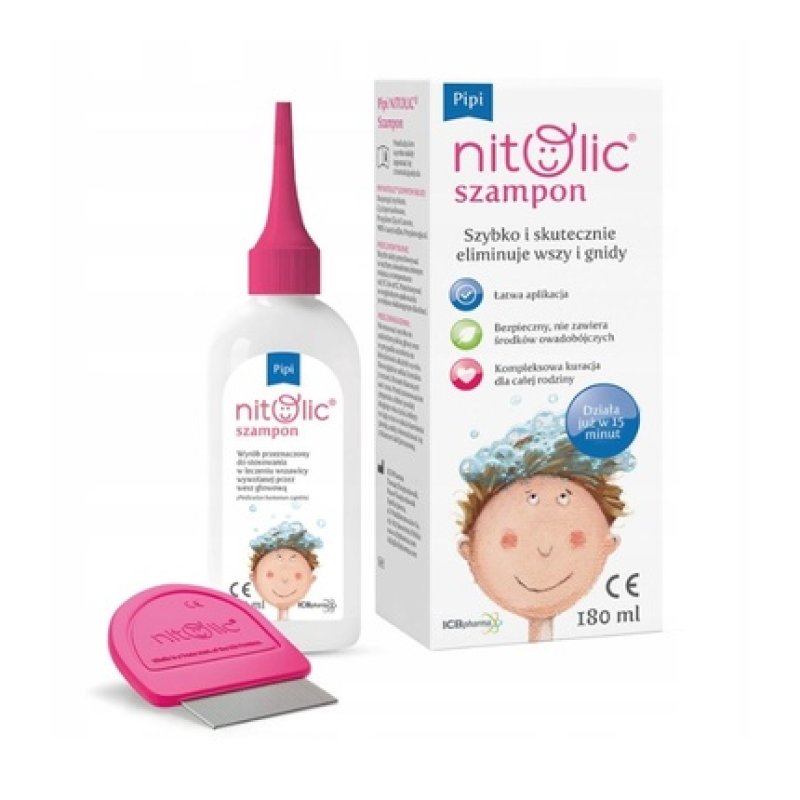 Pipi Nitolic Shampoo For The Elimination Of Lice And Nits 180 Ml